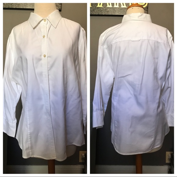 Banana Republic Tops - Banana Republic Crisp White Blouse size XL